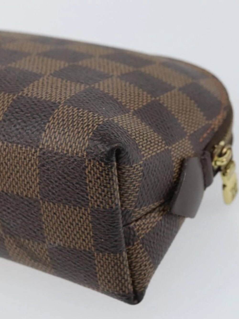 LOUIS VUITTON Damier Ebene Pochette Cosmetic PM Pouch N47516 LV Auth 169121 - Picture 4 of 16
